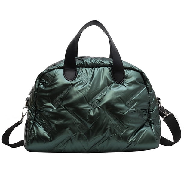 Bolso bandolera acolchado y ligero para mujer, tipo hobo, de algodón acolchado