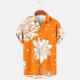 thumbnail image 5 of Blusa y camisa de manga corta con cuello vuelto para hombre, informal, a la moda, con estampado de bolsillo y botones, de poliéster., 5 of 6