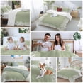 thumbnail image 5 of 3 Piece Coastal Coral Duvet Cover Set Queen Size,Microfiber Comforter/Quilt Cover with Corner Ties and 2 Pillowcases,Sage Green Ocean Marine Nautical Beach All Season Soft Bedding with Zipper Closure, 5 of 8