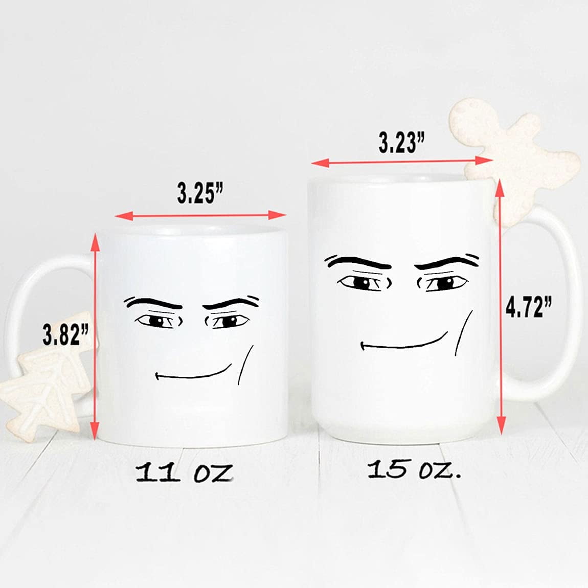 Game Inspired Man Face Mug Funny Men or Woman Faces Coffee Mug