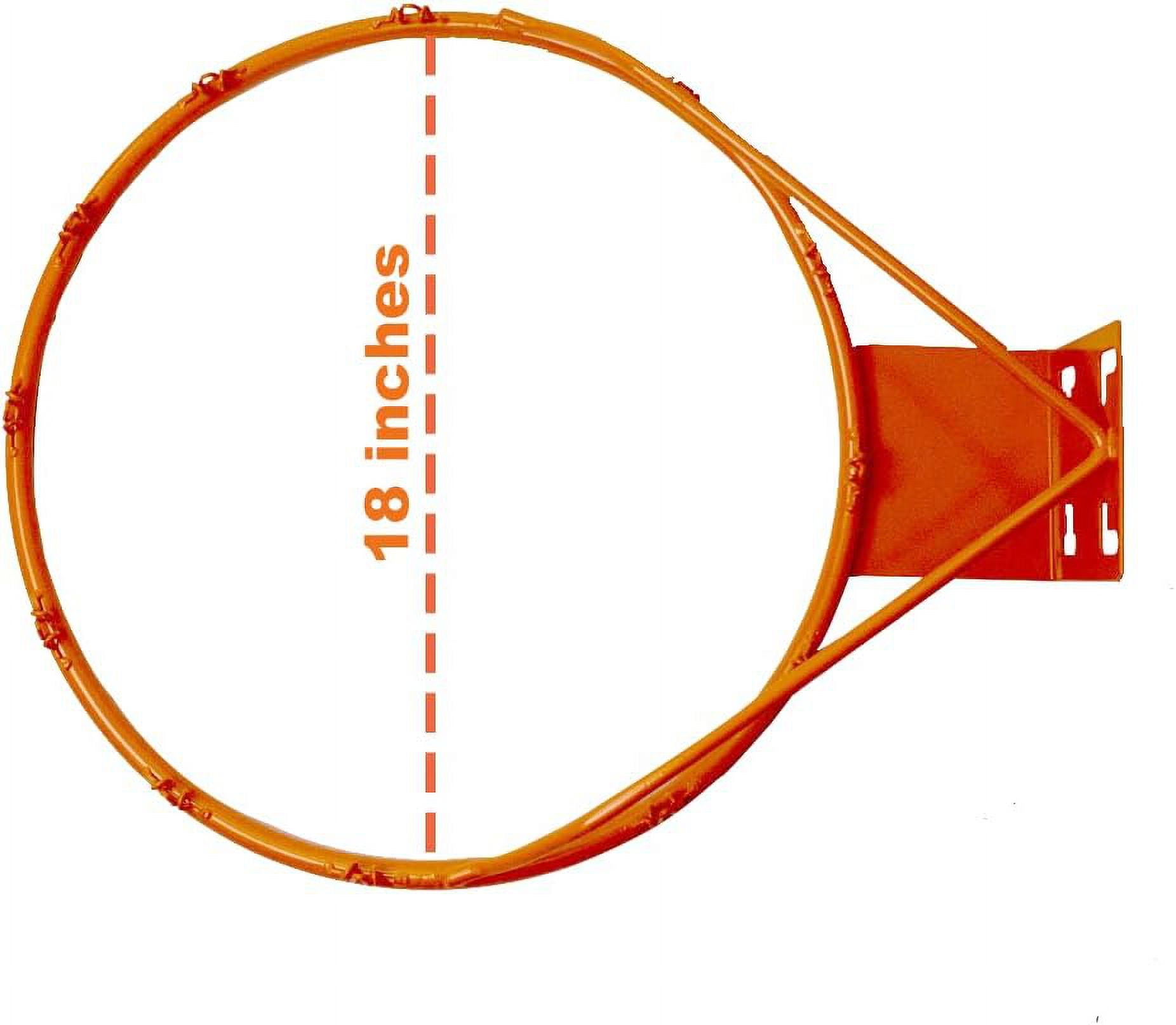 THUNDERBAY 18 inch Standard Simple Basketball Rim for Replacement or Garage Mount with All Weather Net