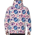 thumbnail image 7 of Cauagu blue record rock Skull for Men's Pullover Hooded Sweatshirt Athletic Casual Hoodie Aautumn Hoodie Sweatshirt for Men Pullover Casual Hooded Sweatshirt-Medium, 7 of 7