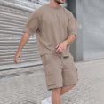 thumbnail image 2 of Afdoent Men's 2 Pieces Outfits Mens Everyday Wear Casual And Sporty Activities Versatile And Stylish Attire Spring And Summer Beach Clothes Fashion, 2 of 9