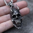 thumbnail image 3 of ZMY Home Skull Necklace Stainless Steel Gothic Jewelry Punk Cool Devil Horned Demon Pendant Necklaces, 3 of 8