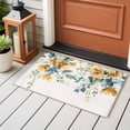 thumbnail image 4 of Rectangle Area Rugs 2 x 3 Ft, Blue Yellow Spring Floral Non-Slip Residential Carpet, Watercolor Botanical Summer Indoor Crawling Mats Runner Rugs for Living Room/Dining Room/Bedroom, 4 of 8