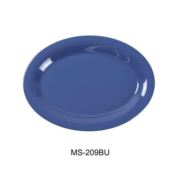 Mile Stone Oval Platter - Melamine, Blue - 7.25 x 9.5 in. - Pack of 24