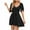 Black, variant on Dresses for Women no boundaries Short Sleeve V-neck Bow Fold Solid Color Medium Length Dress Army Green S