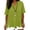 Green, variant on Womens Tops Dressy Casual V-Neck Summer Button Hem Asymmetrical Top Loose Fit Trendy Clothes Solid Color Short Sleeve Top Wine ,XXL