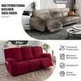 thumbnail image 4 of Recliner Sofa Covers Sectional Couch Cover for Reclining Couch 3 Seat, 5-Pieces 3 Cushion Sofa Stretch Recliner Sofa Slipcover, Soft Jacquard Furniture Dog Couch Cover Protector, 4 of 12