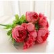thumbnail image 1 of Un ramo de 13 peonías artificiales con tallos rellenos, perfecto for ramos de novia y decoración del hogar., 1 of 2