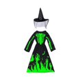 thumbnail image 4 of Ruyang 2 Piece Girls Halloween Outfit Skeleton Print Long Dress Sparkle Witch Hat Sets Kids Party Dress Up Role Play Clothes, 4 of 9