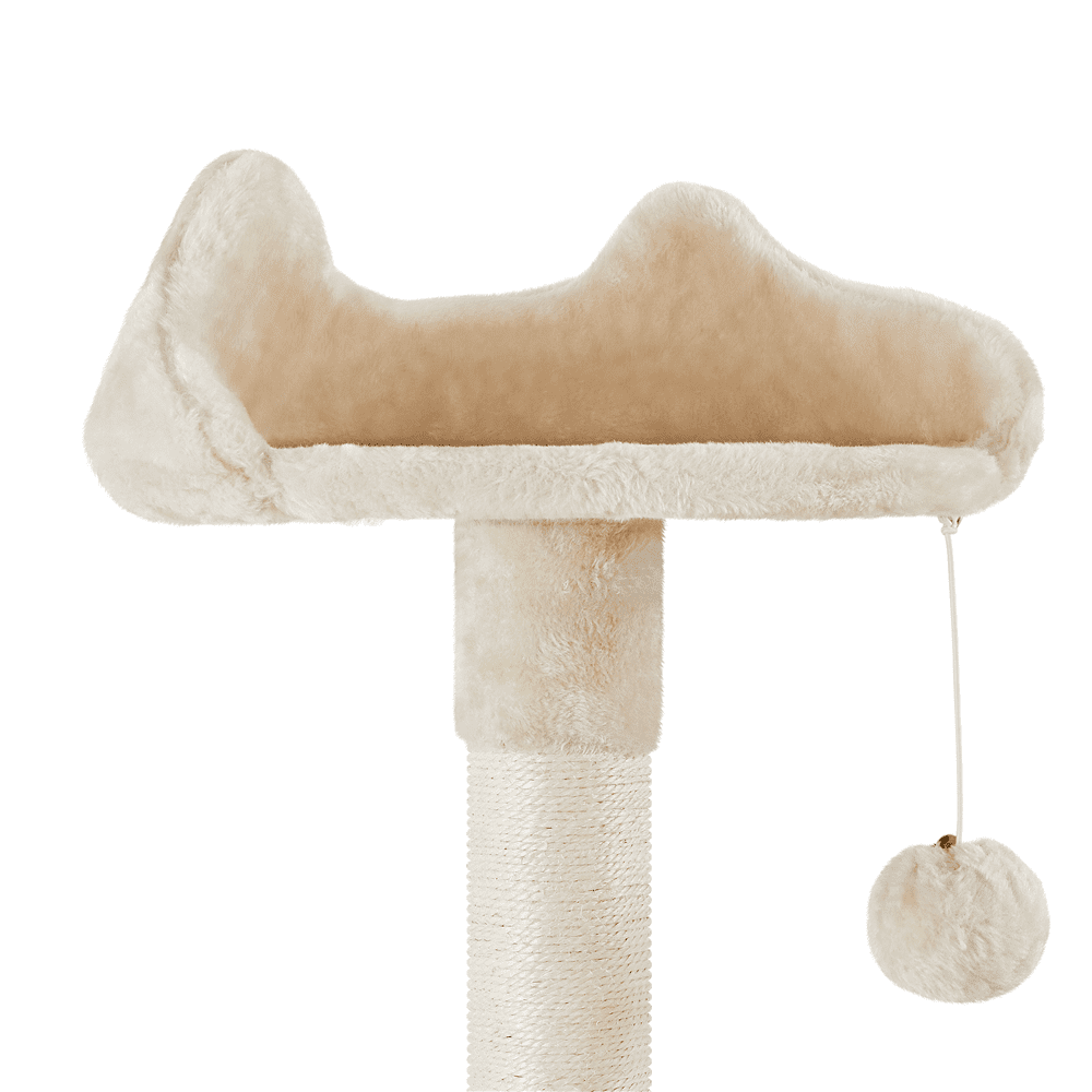 Renwick 63.5''H Multi Level Cat Tree Condo with Scratching Post, Beige