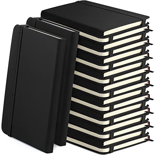 20 Pzas Cuadernos c/ Líneas A5 Honoson tapa dura 5.5 x 8.3 negro