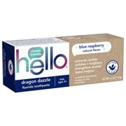 hello Dragon Dazzle Kids Toothpaste with Fluoride، Blue Raspberry Toothpaste، 4.2 Oz Tube