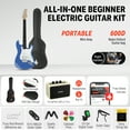 thumbnail image 5 of Donner DST-100R Solid Body 39 Inch Full Size Electric Guitar Kit , Beginner Starter, with Amplifier, Bag, Capo, Strap, String, Tuner, Cable, Picks, 5 of 7