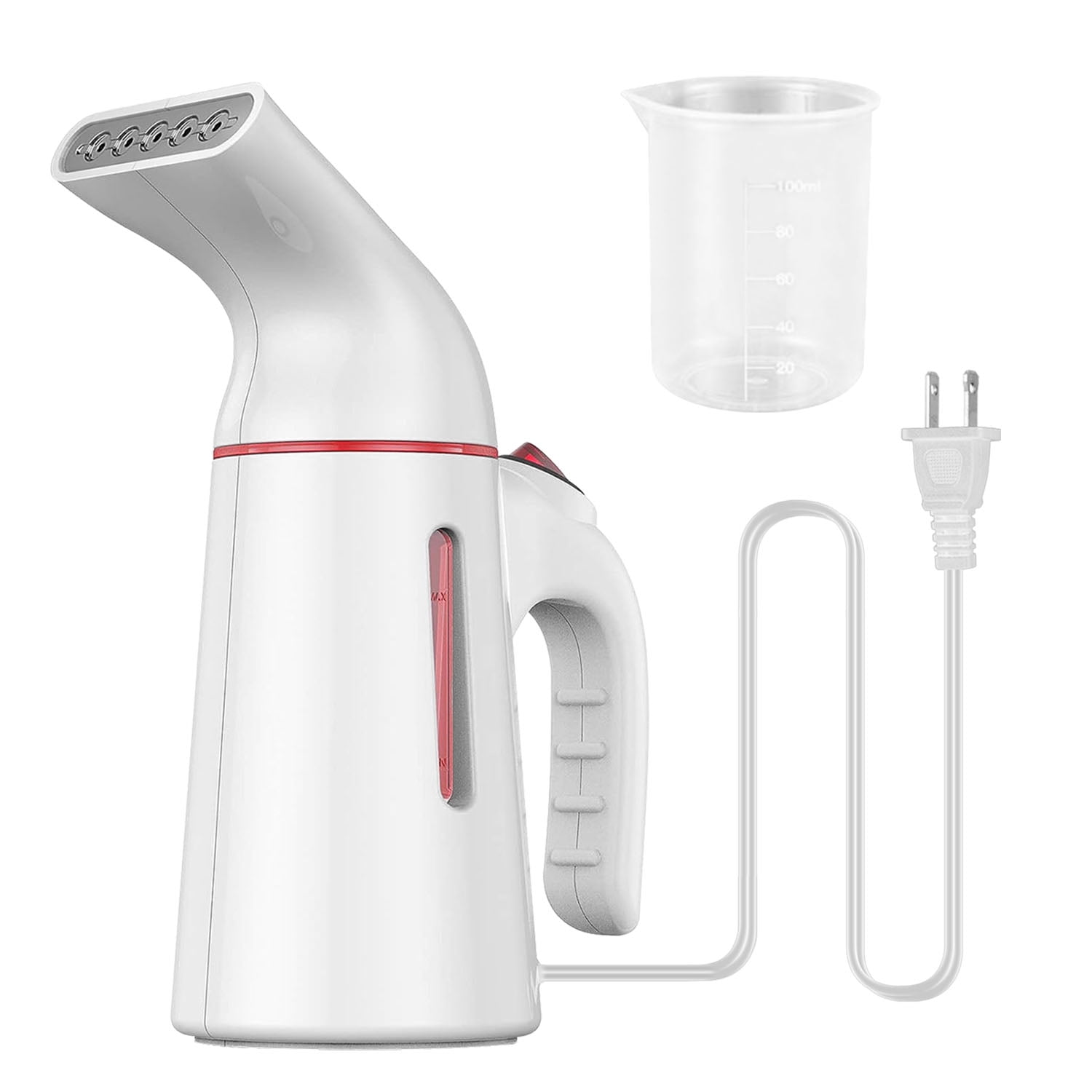 Steamer for Clothes TeqHome Portable Handheld Travel Electric Steamer 150ML Water Tank 700W 30S Heat up Removes Wrinkle for Home Office Travel White(only for 110V)