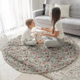 thumbnail image 3 of Gray Christmas Icon Pattern Round Blanket,Comfortable Soft Flannel Throw Blanket,All Season,Warm Lightweight Blankets for Sofa Bed Couch Living Room Chair 60"x60", 3 of 5
