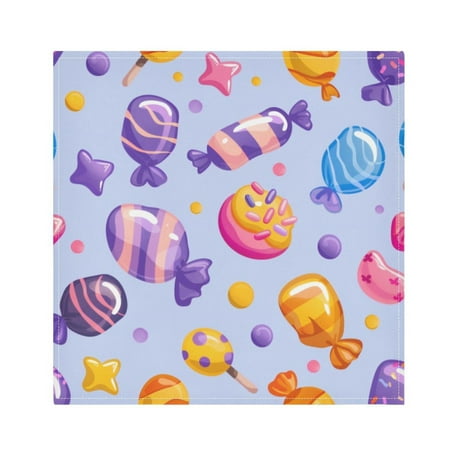 

Napkin Satin Napkin 20*20Inchx4 Kitchen Towel Dinner Plate Towel Decorative Towel Napkin Tea Towel Suitable For Kitchen Table Purple Candy