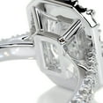 thumbnail image 3 of Bella Jewel 1.9 Ct Radiant Excellent Cut Diamond Ring - 14K White Gold Plated Ring - Gift for Her - Halo Diamond Ring for Her - Eternity Band Diamond Ring for Her - Wedding Ring for Her, 3 of 3
