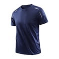thumbnail image 4 of NOEGOEU Men's Workout Shirts Dry Fit Breathable Shirts Cooling Moisture Wicking Athletic Gym Tops (Navy,XL), 4 of 5