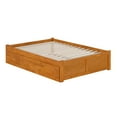 thumbnail image 2 of AFI Concord Full Wood Platform Bed with Footboard and Full Trundle, Light Toffee, 2 of 12