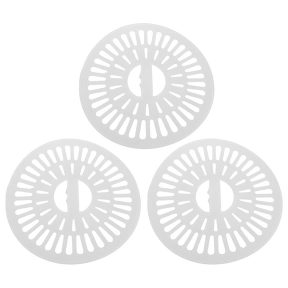 Raindrops  3 Pcs Bathroom Sink Strainer Drain Basket Shower Stopper White