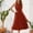 Watermelon Red, variant on Women's Dress, Floral Print Sleeveless Round Neck Mid-Calf Dress, Casual Summer Dress for Daily Wear and Outings