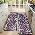 thumbnail image 4 of Kitchen Rugs Sets Of 2,Pink and Blue Of Leopard Print Anti Fatigue Kitchen Mat Rugs Non Slip Washable,Decorative Kitchen Floor Mats for Kitchen,Sink,Laundry,17"x47"+17"x47", 4 of 5