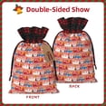 thumbnail image 2 of Rocae Cartoon with Traffic Elements Print Christmas Drawstring Linen Gift Bag with Drawstrings Treat Bag Goody Present Bags for Christmas Party Favor, 2 of 8