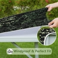 thumbnail image 6 of Math Equations Glowing Green Pattern Square Fitted Tablecloth with Elastic Edge,Square Table Cover,Washable Elastic Table Cover for Home Kitchen Party Decor 34"x34", 6 of 6