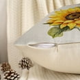 thumbnail image 4 of DaShan Sunflower Throw Pillow Covers 18x18 Set of 2,Rustic Farmhouse Linen Pillows Case for Bedroom Sofa Couch, 4 of 6
