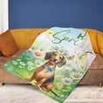 thumbnail image 4 of Dachshund Hello Spring Time Flower Floral Nature Cozy Fleece Blanket Wiener Dog Lover Gifts Idea Warm Soft Throw Blanket - 02031, 4 of 5