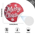 thumbnail image 2 of Ryvnso Snoflake Merry Chritsmas Round Plate Mats Dining Table Placemat Set of 4 for Holiday Decoration, 2 of 7
