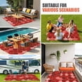 thumbnail image 4 of Red Fish Scale Outdoor Rug for Patio/Deck/Porch, Non-Slip Large Area Rug 4 x 6 Ft, Modern Geometric Ombre Abstract Moroccan Indoor Outdoor Rugs Washable Area Rugs, Camping Rug Carpet Runner, 4 of 8