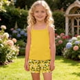 thumbnail image 3 of Bovxnpu Girls Summer Clothing Sets Girls Floral Graphic Cotton Tank Top Shorts Comfortable 2 Piece Set, 3 of 8