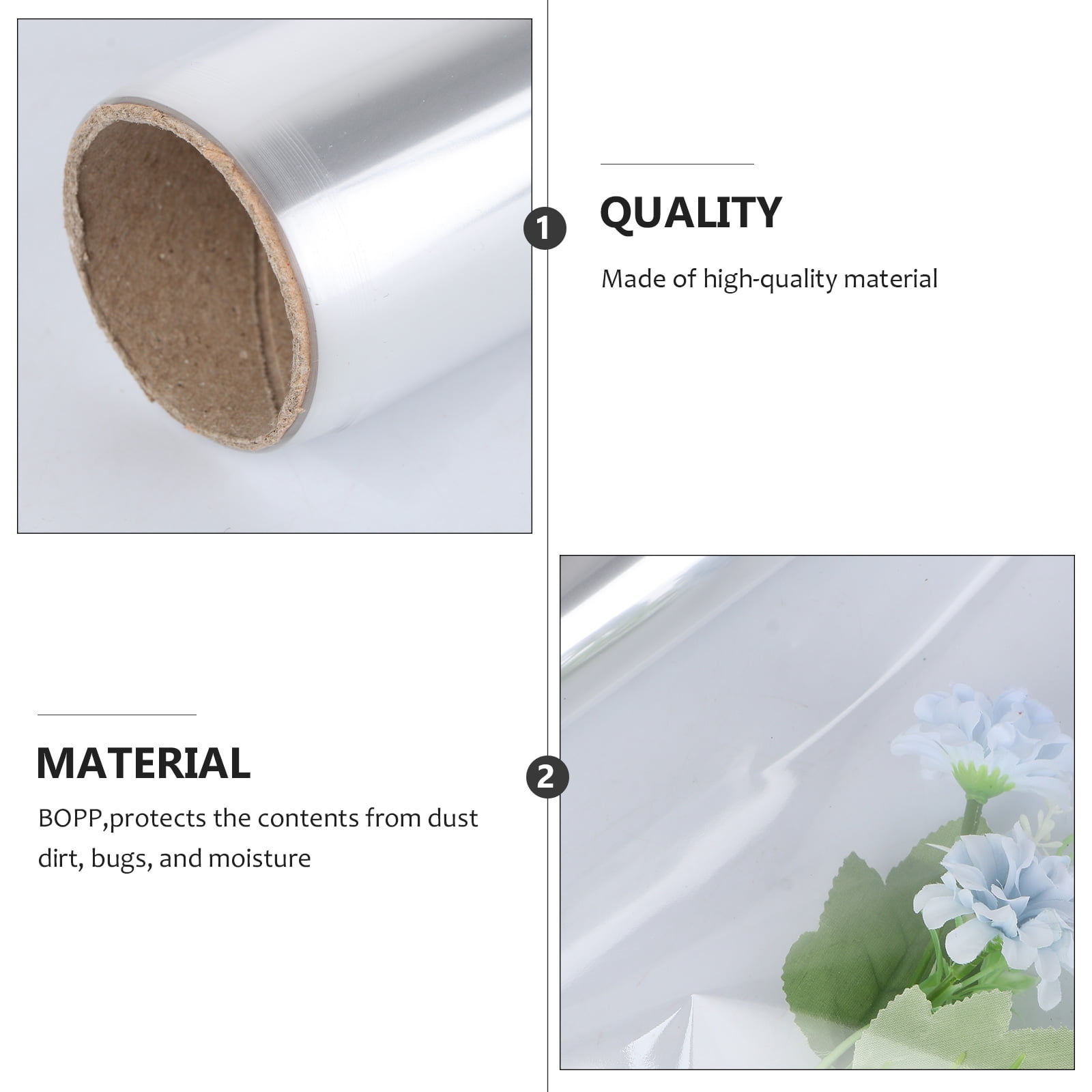 Buy NUOLUX 1 Roll Clear Cellophane Wrap Roll for Gift Flower Bouquet