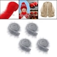 thumbnail image 3 of Peluche de peluda de tela de piel sintética, tiras precortadas, piel artesanal difusa para , barba, cabellero, disfraz de Cosplay, accesorios d Gris claro Gloria Tela de piel sintética, 3 of 9