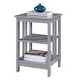 thumbnail image 4 of Convenience Concepts 203385GY Table d'Appoint Intérieur en Bois avec Étagères, Gris, 4 of 6