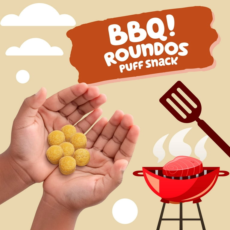 Get'ems from Gerber BBQ Roundos Puff Snack, Kids Snack Made with Whole Grain Quinoa, Calcium to Support Strong Bones 2.25 oz