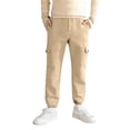 thumbnail image 3 of uublik Athletic Pants for Boys Girls Size 4T-13 Kids Cargo Pants Elastic Waist Lightweight Outdoor Jogger Pants Khaki, 3 of 6