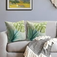 thumbnail image 3 of Tropical Pillow Covers 20x20 Set of 2 Summer Blue Green Palm Monstera Leaf Outdoor Decorative Throw Pillows Farmhouse Botanical Pillowcases Linen Cushion Case Decor for Home Sofa Couch Bed, 3 of 6
