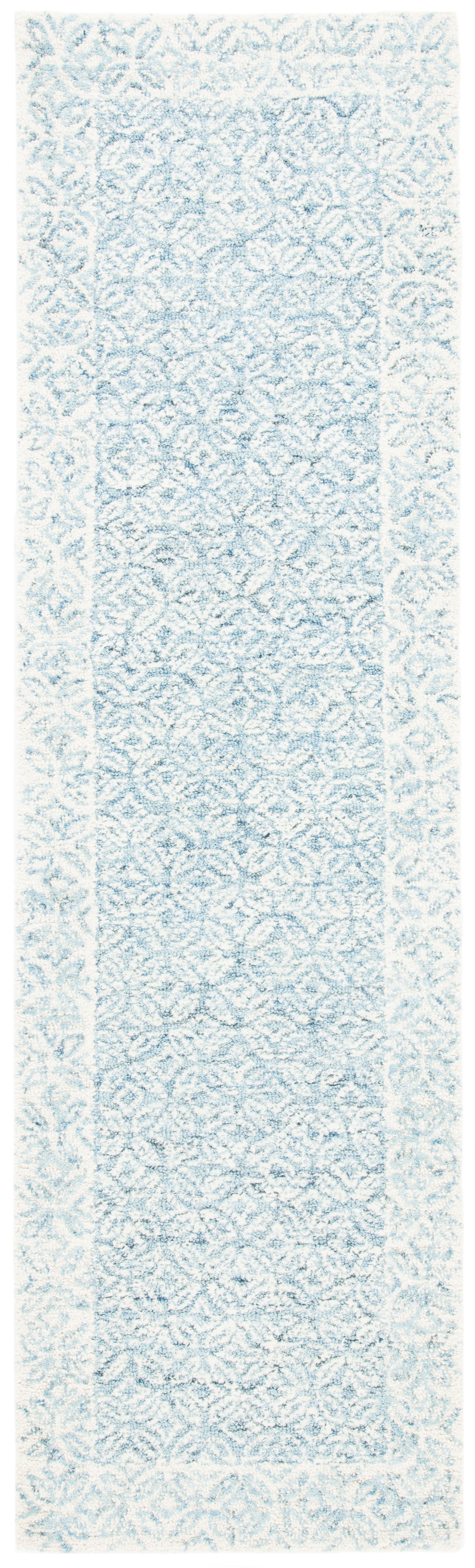 SAFAVIEH Abstract Annandale Geometric Runner Rug, Blue/Ivory, 2'3" x 6'