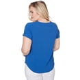 thumbnail image 2 of Alfred Dunner Womens Petite Solid Rolled Short Sleeve Tee, 2 of 4
