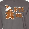 thumbnail image 4 of Inktastic Bite Me Gingerbread Long Sleeve T-Shirt, 4 of 5