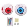 thumbnail image 2 of 2PCS Terror Inflatable Decoration with 12 Color Adjustable LED Inflatable Eyeball Lamp For Halloween Party Blue and Red, 2 of 5