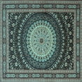 thumbnail image 1 of Ahgly Company Indoor Square Persian Light Blue Traditional Area Rugs, 5' Square, 1 of 4