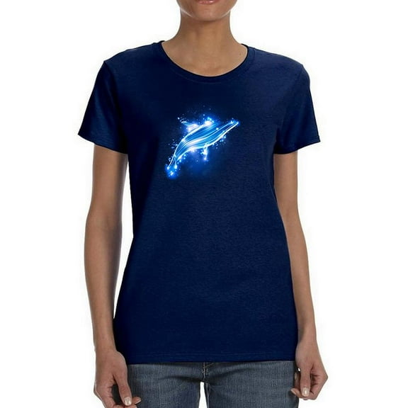 A Neon Dolphin Shaped T-Shirt Women -Image by Shutterstock, Female Medium