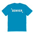 thumbnail image 1 of Denver Colorado Graphic Tropical Blue Men's Cotton T-Shirt, 1 of 1