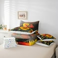 thumbnail image 5 of Feelyou Cartoon Red Bird Twin Bedding Sets 7-Piece for Teens, Kawaii Rustic Animal Bedding Comforter Set, Vibrant Sunflower Reversible Sheet Sets, Breathable Home Decor, 5 of 7