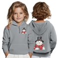 thumbnail image 2 of Boy Hoodie Sweatshirt - Kids Christmas Hoodie Boy Girl Long Sleeve Sweatshirt with Pocket and Zipper Winter Fashion (Color:Grey,Size:5-6 Years), 2 of 5